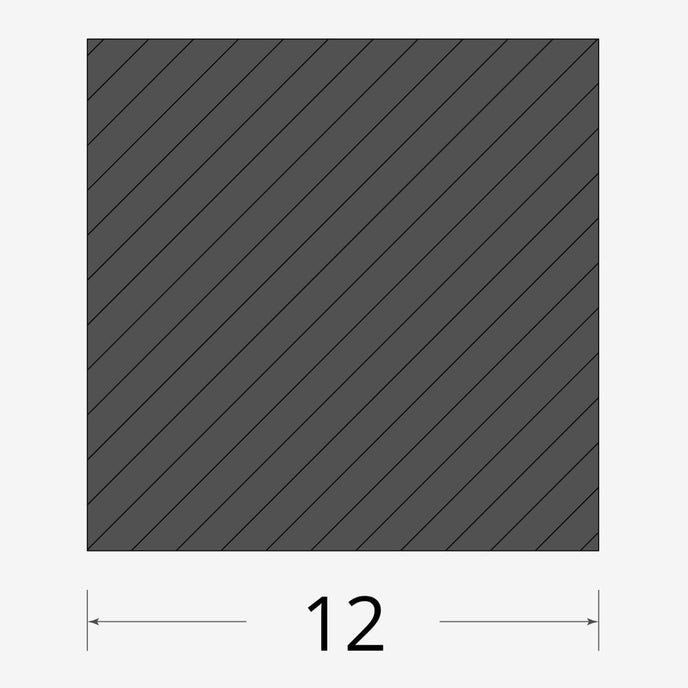 Profilo materiale ferro - quadro pieno 12x12mm