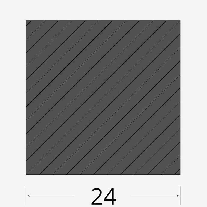 Profilo materiale ferro - quadro pieno 24x24mm