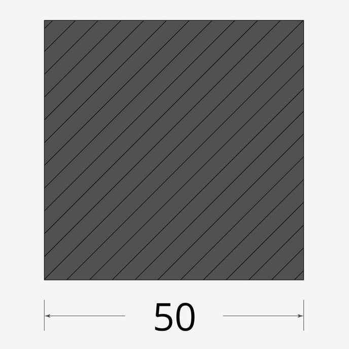 Profilo materiale ferro - quadro pieno 50x50mm