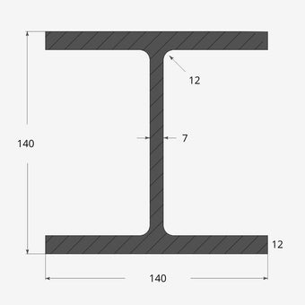 Travi HEB 140x140mm - 7mm
