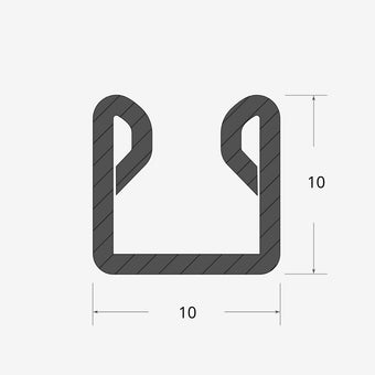 Fermavetro a scatto 10x10 TR 3