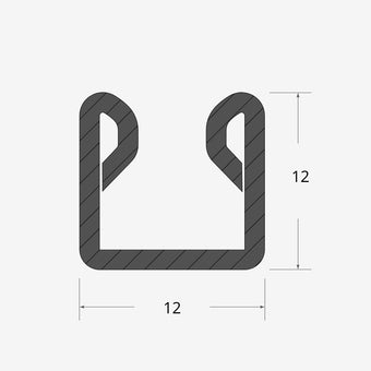 Fermavetro a scatto 12x12 TR 8