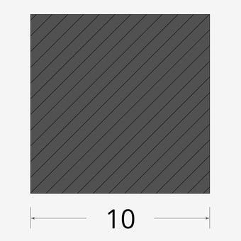 Profilo materiale ferro - quadro pieno 10x10mm
