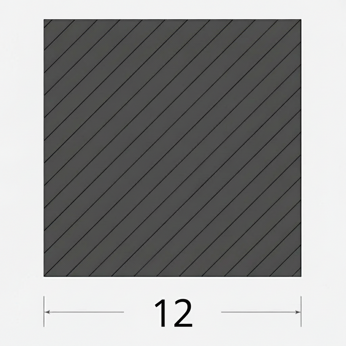 Profilo materiale ferro - quadro pieno 12x12mm