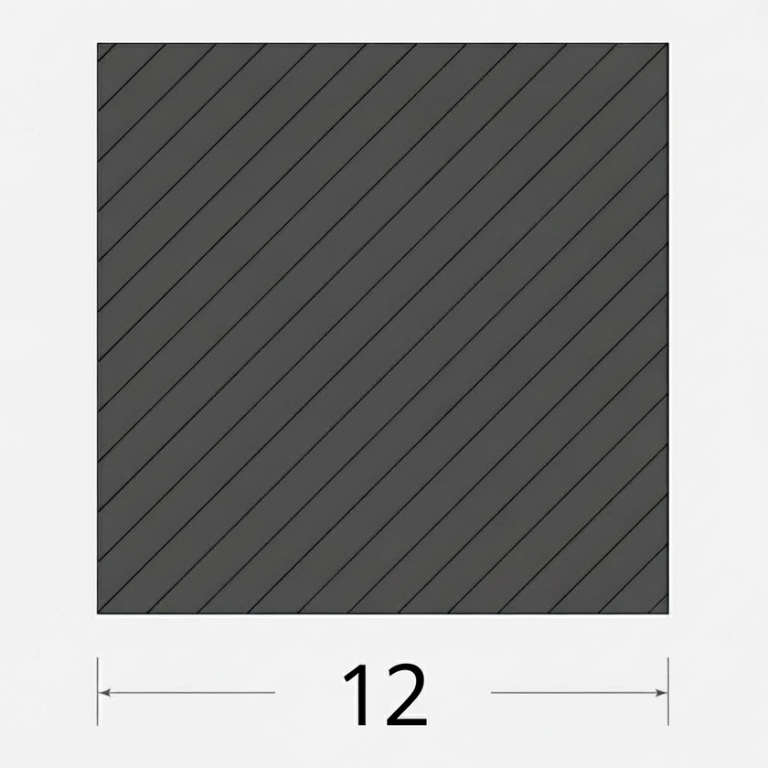 Profilo materiale ferro - quadro pieno 12x12mm