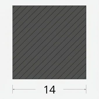 Profilo materiale ferro - quadro pieno 14x14mm