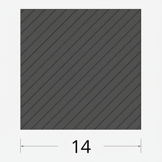 Profilo materiale ferro - quadro pieno 14x14mm