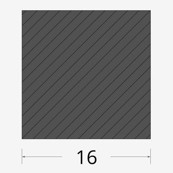 Profilo materiale ferro - quadro pieno 16x16mm