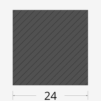 Profilo materiale ferro - quadro pieno 24x24mm