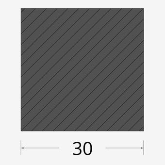 Profilo materiale ferro - quadro pieno 30x30mm
