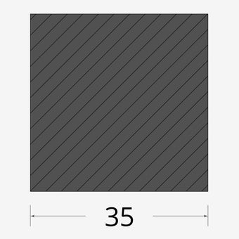 Profilo materiale ferro - quadro pieno 35x35mm