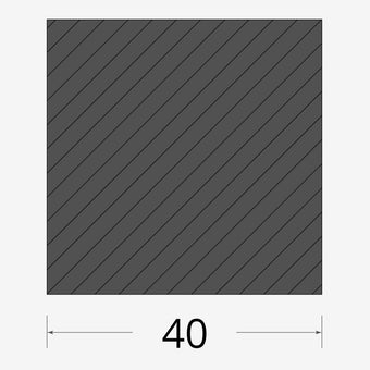 Profilo materiale ferro - quadro pieno 40x40mm