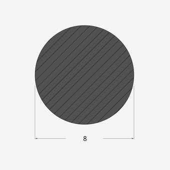 Profilo materiale ferro - tondo pieno 8mm