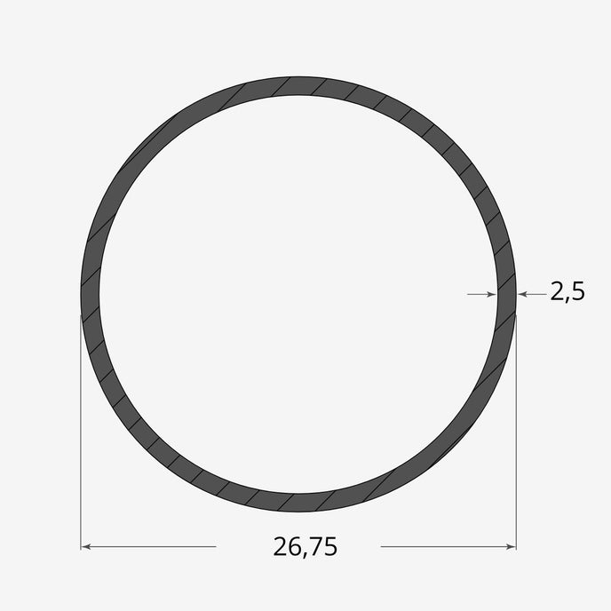 Profilo materiale ferro - tubo tondo carpenteria 3/4