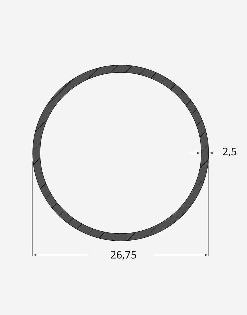 Profilo materiale ferro - tubo tondo carpenteria 3/4