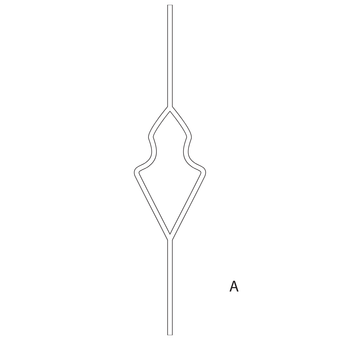Elementi in ferro per cancelli e ringhiere di tipo A
