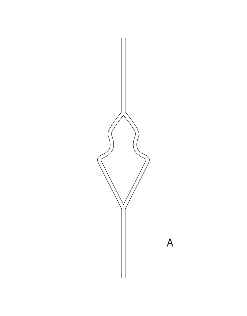 Elementi in ferro per cancelli e ringhiere di tipo A