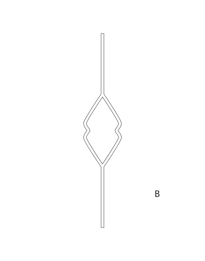 Elementi in ferro per cancelli e ringhiere di tipo B