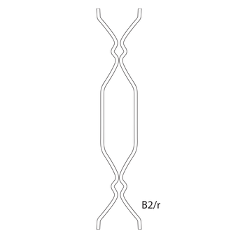 Elementi in ferro per cancelli e ringhiere di tipo B2/r