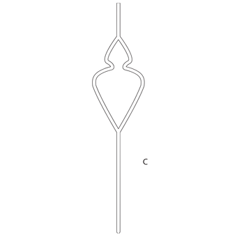 Elementi in ferro per cancelli e ringhiere di tipo C
