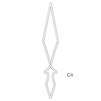 Elementi in ferro per cancelli e ringhiere di tipo C/r