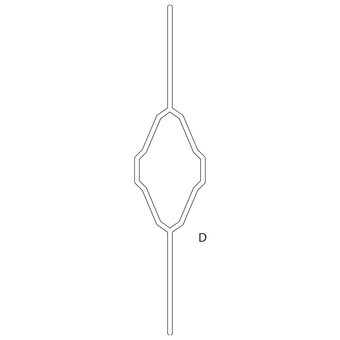 Elementi in ferro per cancelli e ringhiere di tipo D