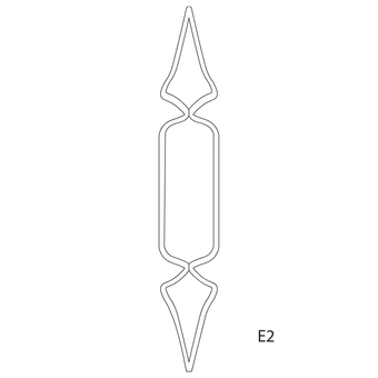 Elementi in ferro per cancelli e ringhiere di tipo E2