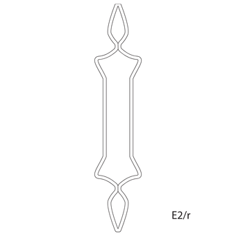 Elementi in ferro per cancelli e ringhiere di tipo E2/r