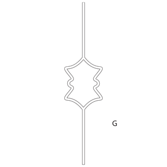 Elementi in ferro per cancelli e ringhiere di tipo G