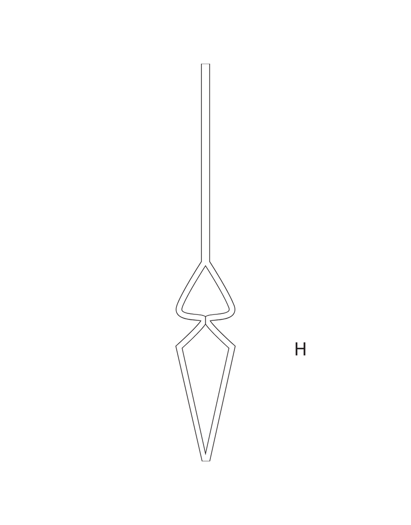 Elementi in ferro per cancelli e ringhiere di tipo H