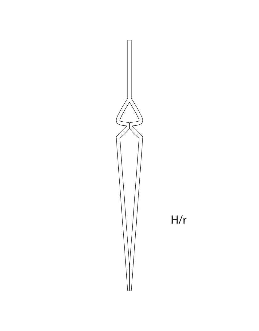 Elementi in ferro per cancelli e ringhiere di tipo H/r