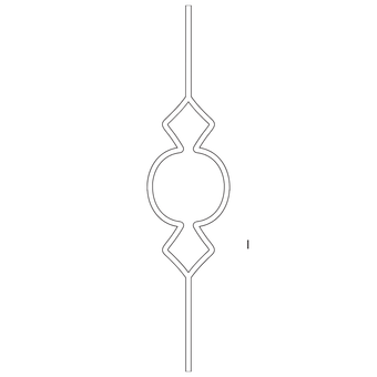 Elementi in ferro per cancelli e ringhiere di tipo I